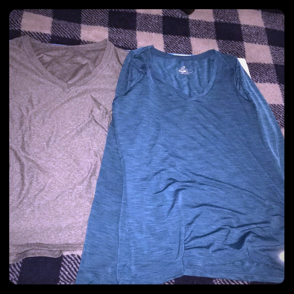 Bundle/lot of two long sleeve workout shirts.